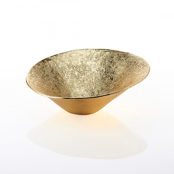 Nest Asymmetrical Bowl Lg Gold
