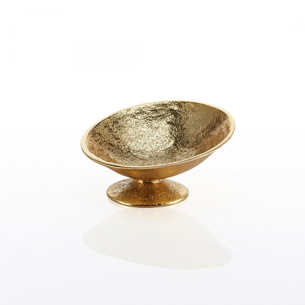 Nest Asymmetrical Pedestal Bowl Gold