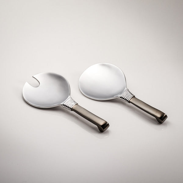 Djembe Salad Server Short Back Nickel