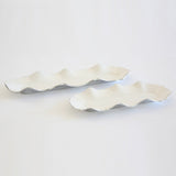 Ruffled Long Trays Oyster