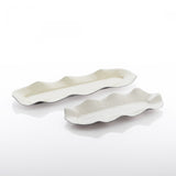 Ruffled Long Trays Oyster
