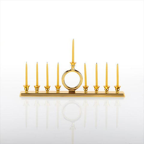 o menorah candleholder gold