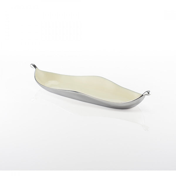 Pod Long Dish Silver/Oyster
