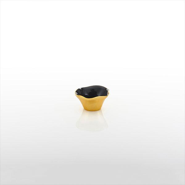 ruffled mini dish graphite