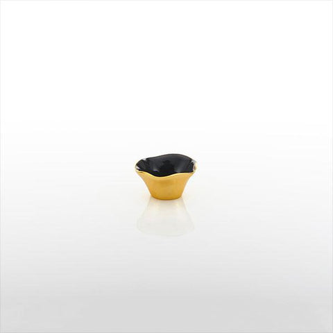 ruffled mini dish graphite